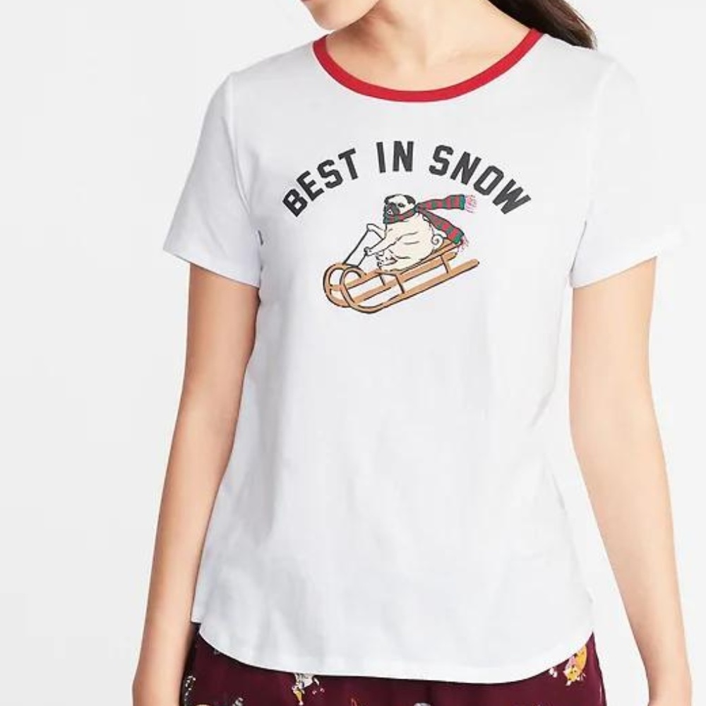 Old Navy EveryWear Holiday-Graphic Tee for Women - Picture 1 of 6